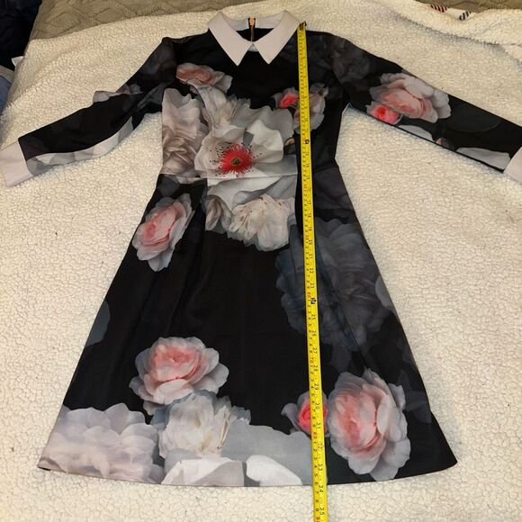 Ted Baker Kaleesa Chelsea Collared Flower Dress Size 1 (XS) EUC - Picture 13 of 16